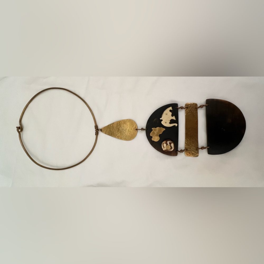 Utopia Africa Designs Gold and Black Tribal Necklace
